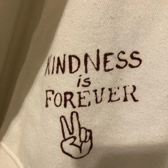 POLO Ralph Lauren White Kindness Graphic Hoodie Sz M - Picture 6 of 13